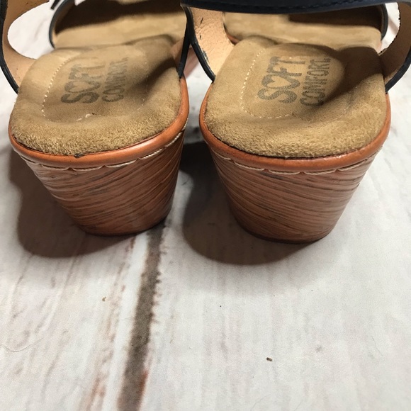 Soft Comfort Garden Path Wedge Sandals Navy Size 7.5 - Picture 5 of 10